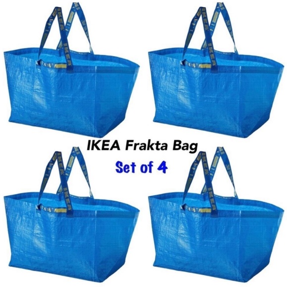 IKEA Bags New Frakta Large 9 Gallon Blue Ikea Tote Bags Set Of 4 Poshmark
